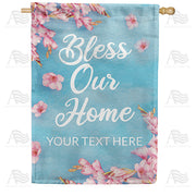 America Forever Personalized Bless Our Home Message House Flag
