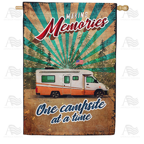 America Forever Making Camping Memories House Flag