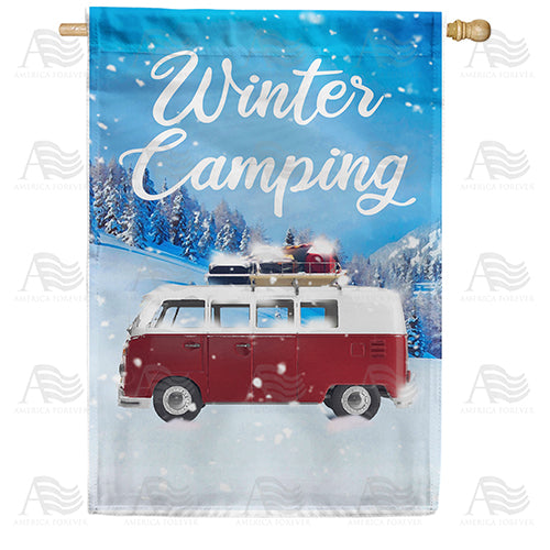 America Forever Making Snow Tracks House Flag
