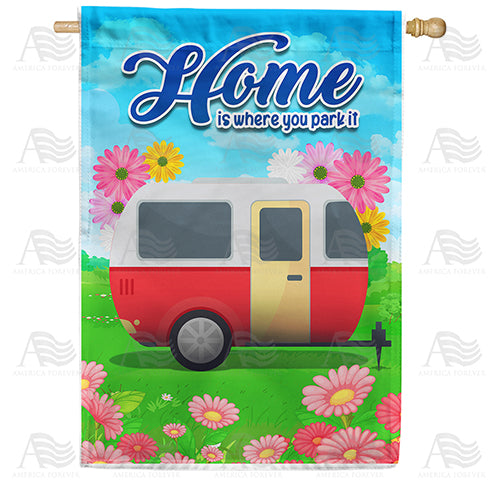 America Forever Our Travel Home House Flag