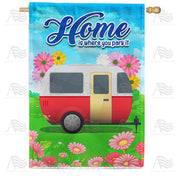 America Forever Our Travel Home House Flag