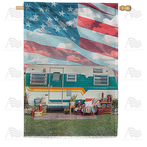 America Forever Traveling The USA House Flag