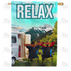 America Forever Relax & Enjoy The View House Flag