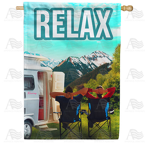 America Forever Relax & Enjoy The View House Flag