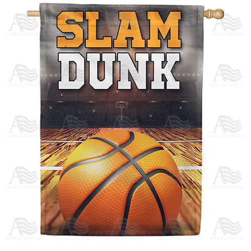 America Forever Basketball Slam Dunk House Flag