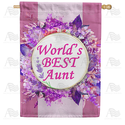 America Forever World's Best Aunt House Flag