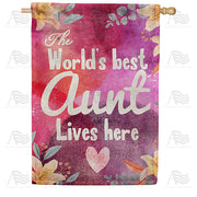 America Forever Best Aunt Lives Here House Flag