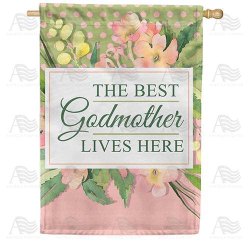 America Forever Best Godmother House Flag