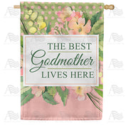 America Forever Best Godmother House Flag