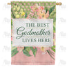 America Forever Best Godmother House Flag