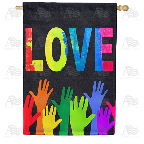 America Forever All We Need is Love House Flag