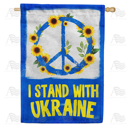 America Forever I Stand with Ukraine - Peace House Flag