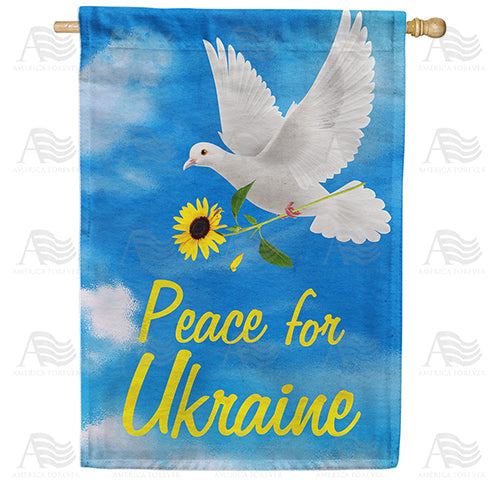 America Forever Peace for Ukraine - Dove House Flag