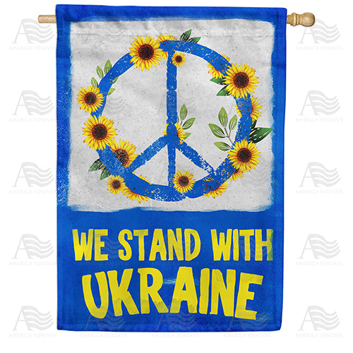 America Forever We Stand with Ukraine - Peace House Flag