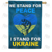 America Forever We Stand with Ukraine, We Stand for Peace House Flag