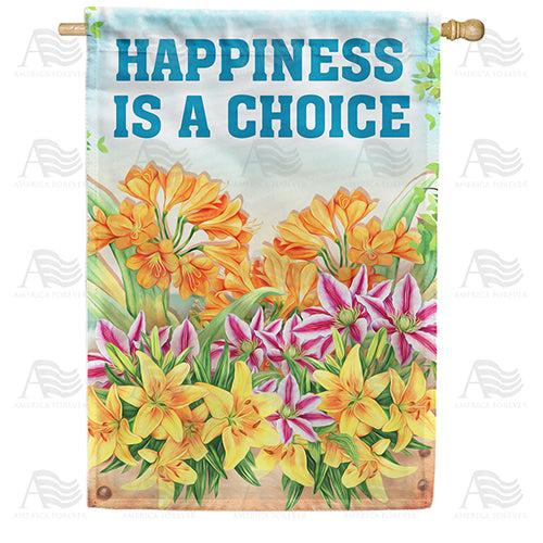 America Forever Choose To Be Happy House Flag