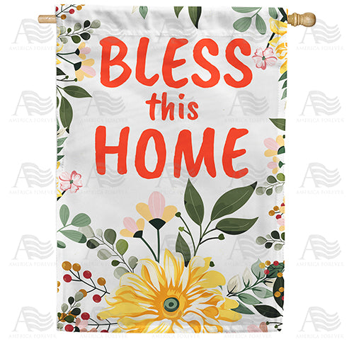 America Forever Bless This Home House Flag