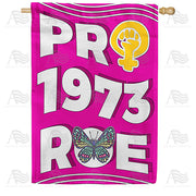 America Forever Pro Roe 1973 Butterfly House Flag