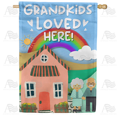 America Forever Grandkids Brighten Our Day House Flag