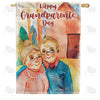 America Forever Happy Grandparents Day House Flag