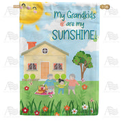 America Forever Grandkids Are My Sunshine House Flag