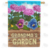 America Forever Grandma's Garden Floral House Flag
