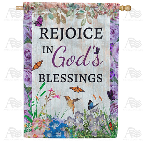 America Forever God's Blessings Are Abounding House Flag
