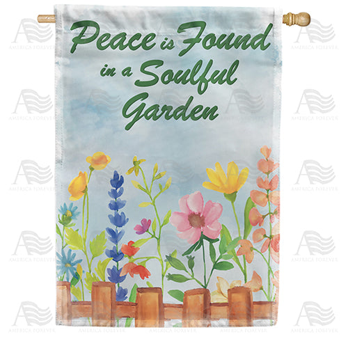 America Forever Soulful Garden Floral House Flag