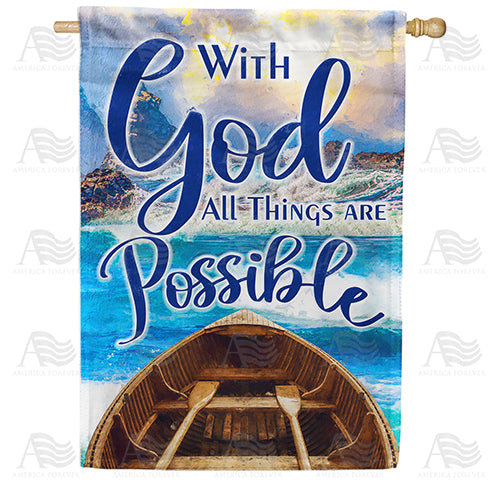 America Forever God Makes All Possible House Flag