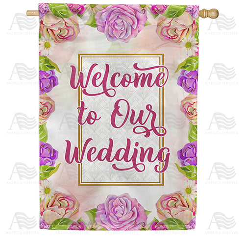 America Forever Wedding Welcome House Flag