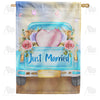 America Forever Just Married Pickup Truck House Flag