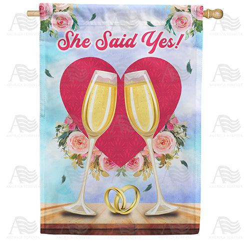 America Forever She Said Yes! House Flag