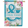 America Forever Personalized Mr & Mrs- Cornflower Blue House Flag