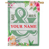 America Forever Personalized Mr & Mrs- Sage Green House Flag