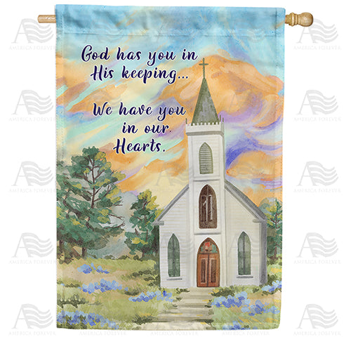 America Forever Until Our Heavenly Reunion House Flag