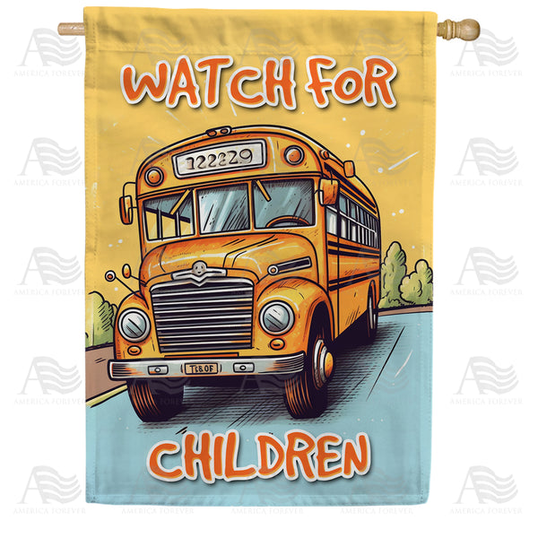 America Forever The Yellow School Mobile House Flag