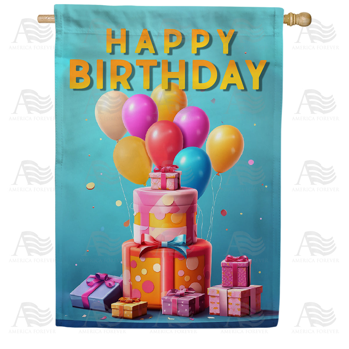 America Forever Birthday Gifts House Flag