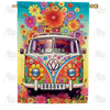 America Forever Hippie Van House Flag