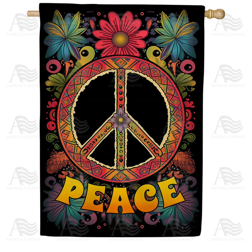 America Forever Let There Be Peace House Flag