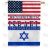 We Stand for Israel Double Sided House Flag 28" x 40"