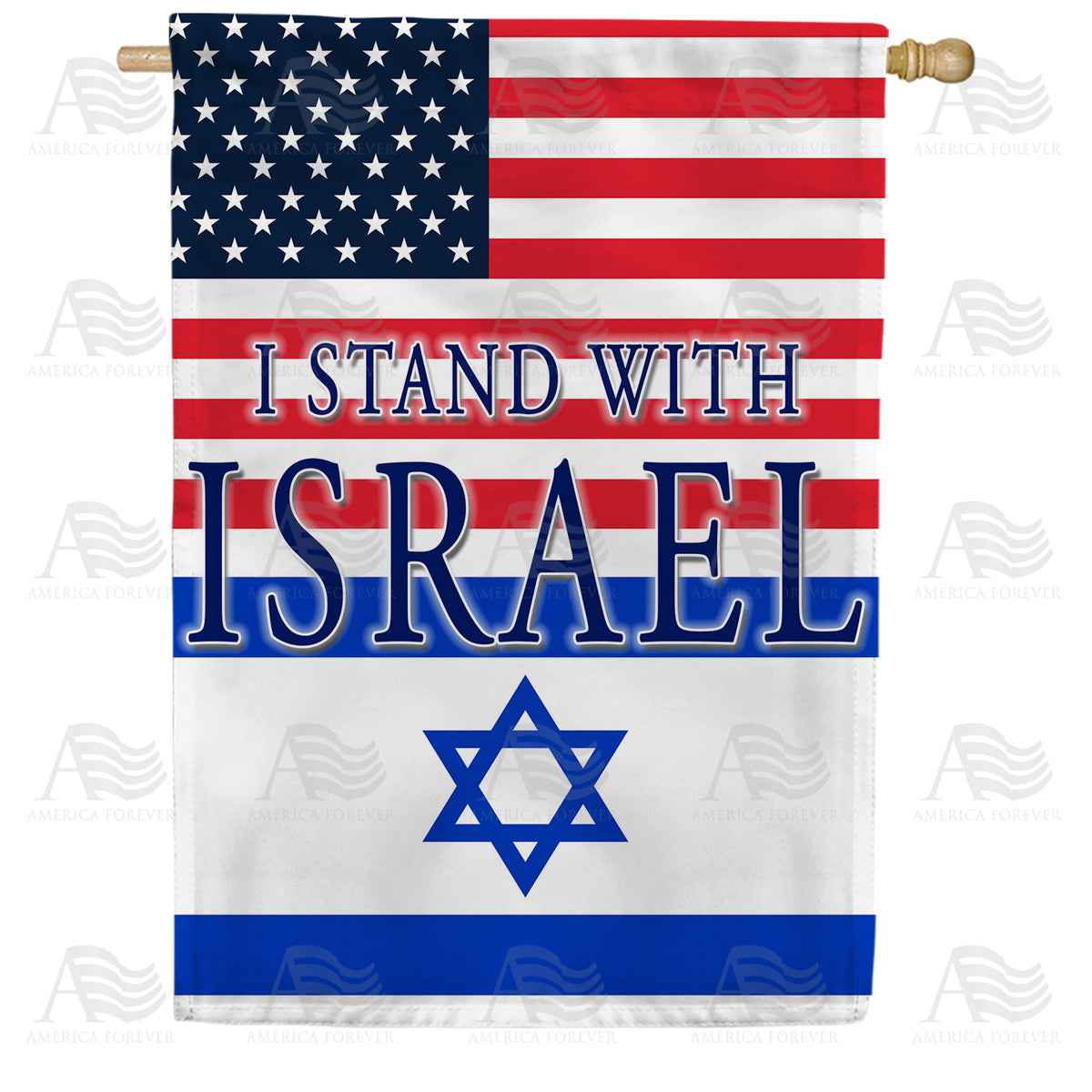 I Stand for Israel Double Sided House Flag 28" x 40"