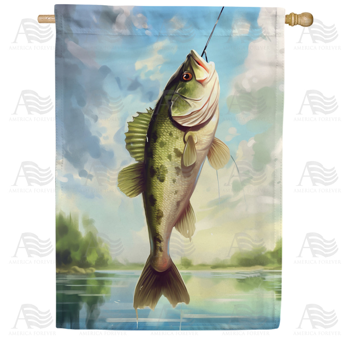 America Forever Trophy Bass House Flag