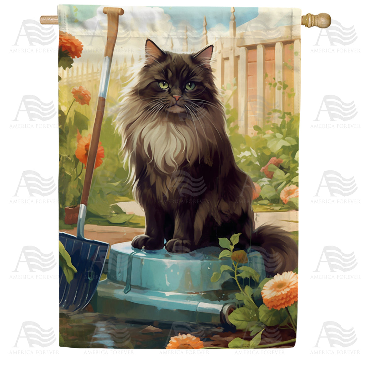 America Forever My Garden Helper House Flag