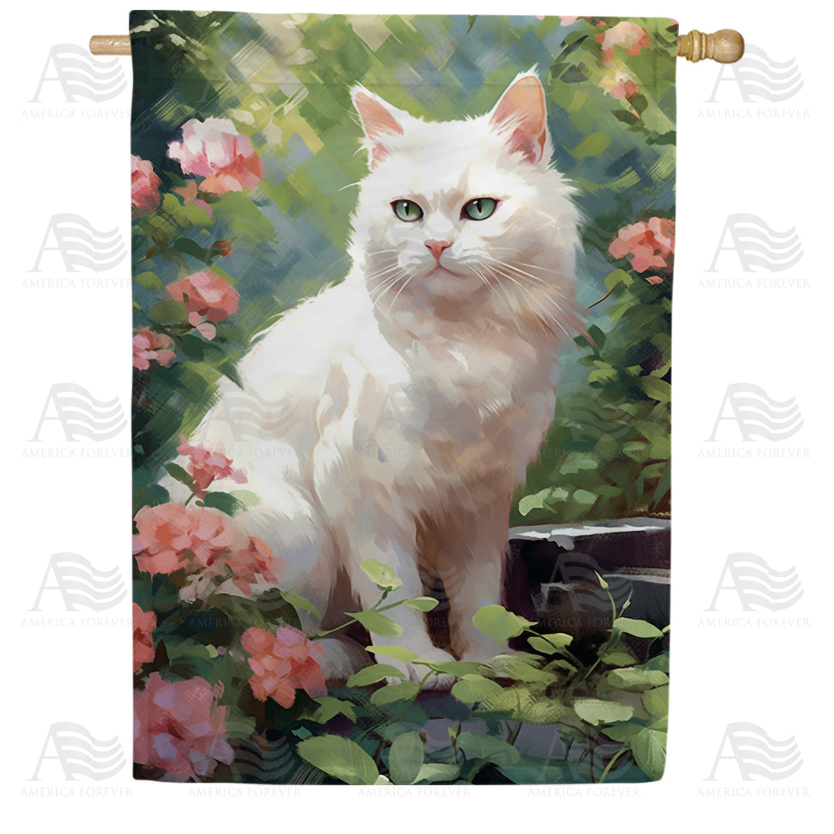 America Forever Miss Green Eyes House Flag