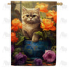 America Forever Potted Kitty House Flag
