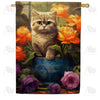 America Forever Potted Kitty House Flag
