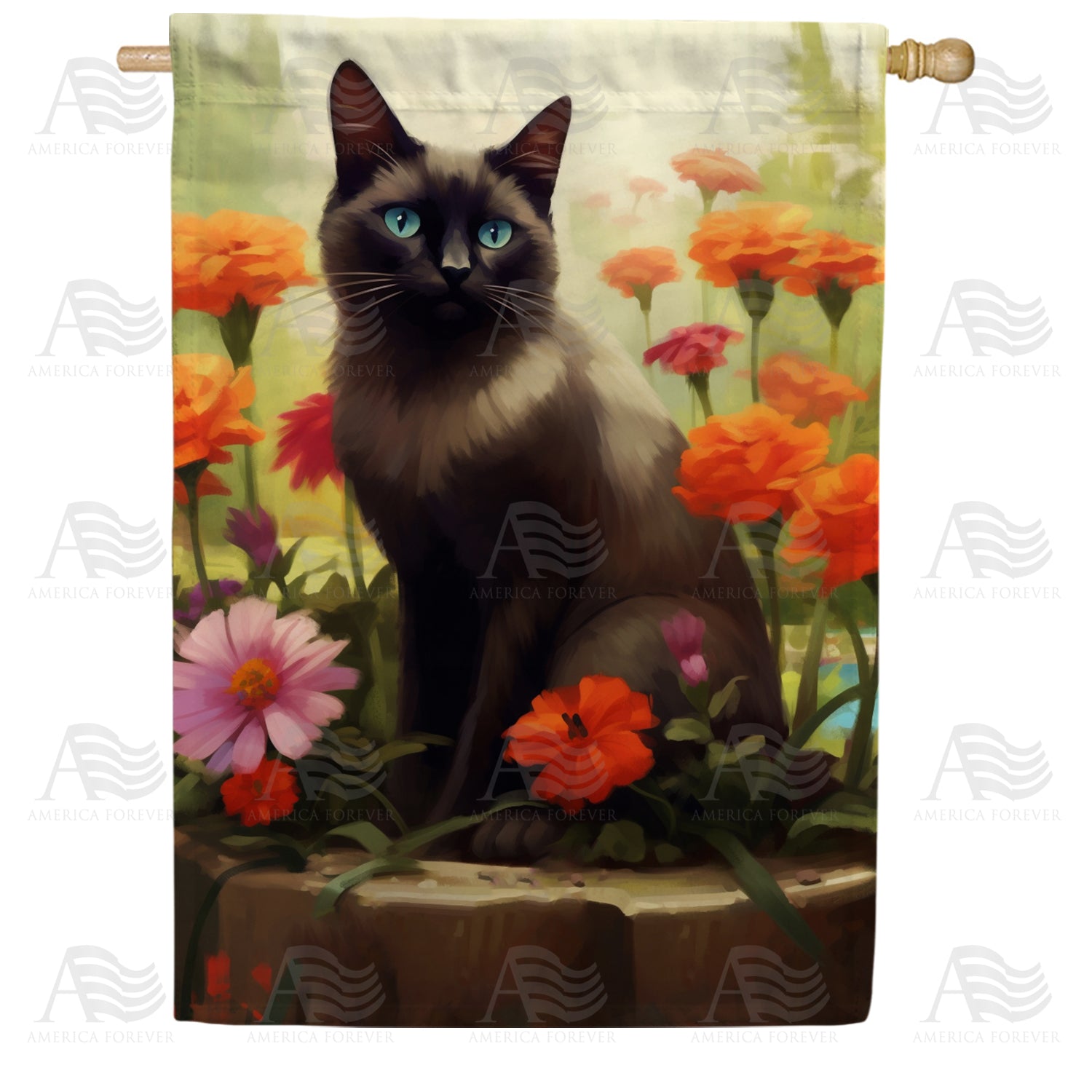 America Forever Captivating Blue Eyes House Flag