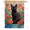 America Forever Black Cat Terracotta House Flag