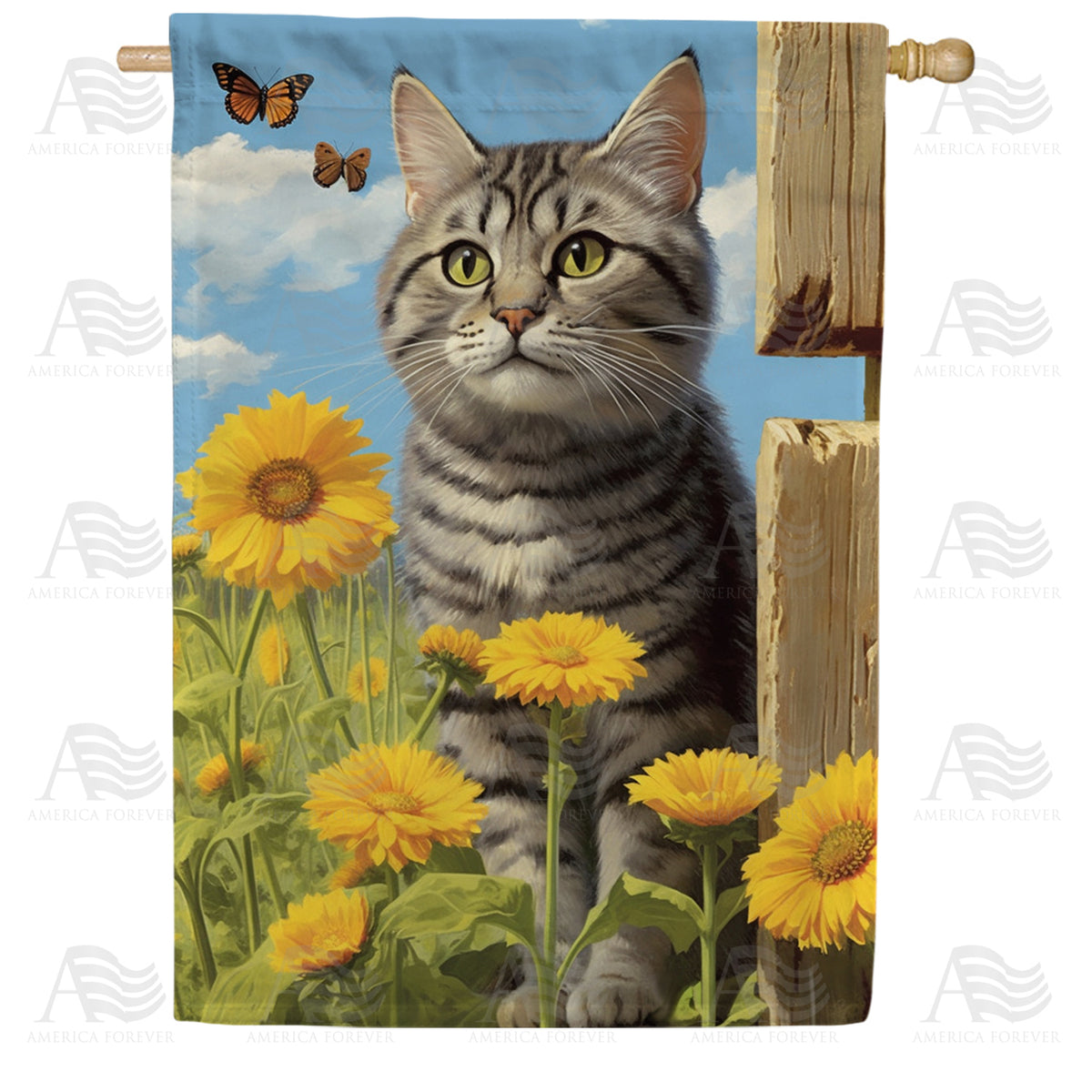 America Forever Butterfly Stalker House Flag