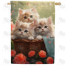 America Forever Basketful Of Cuteness House Flag
